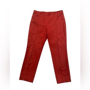 Akris Punto Red Orange Sleek Ankle Pants
